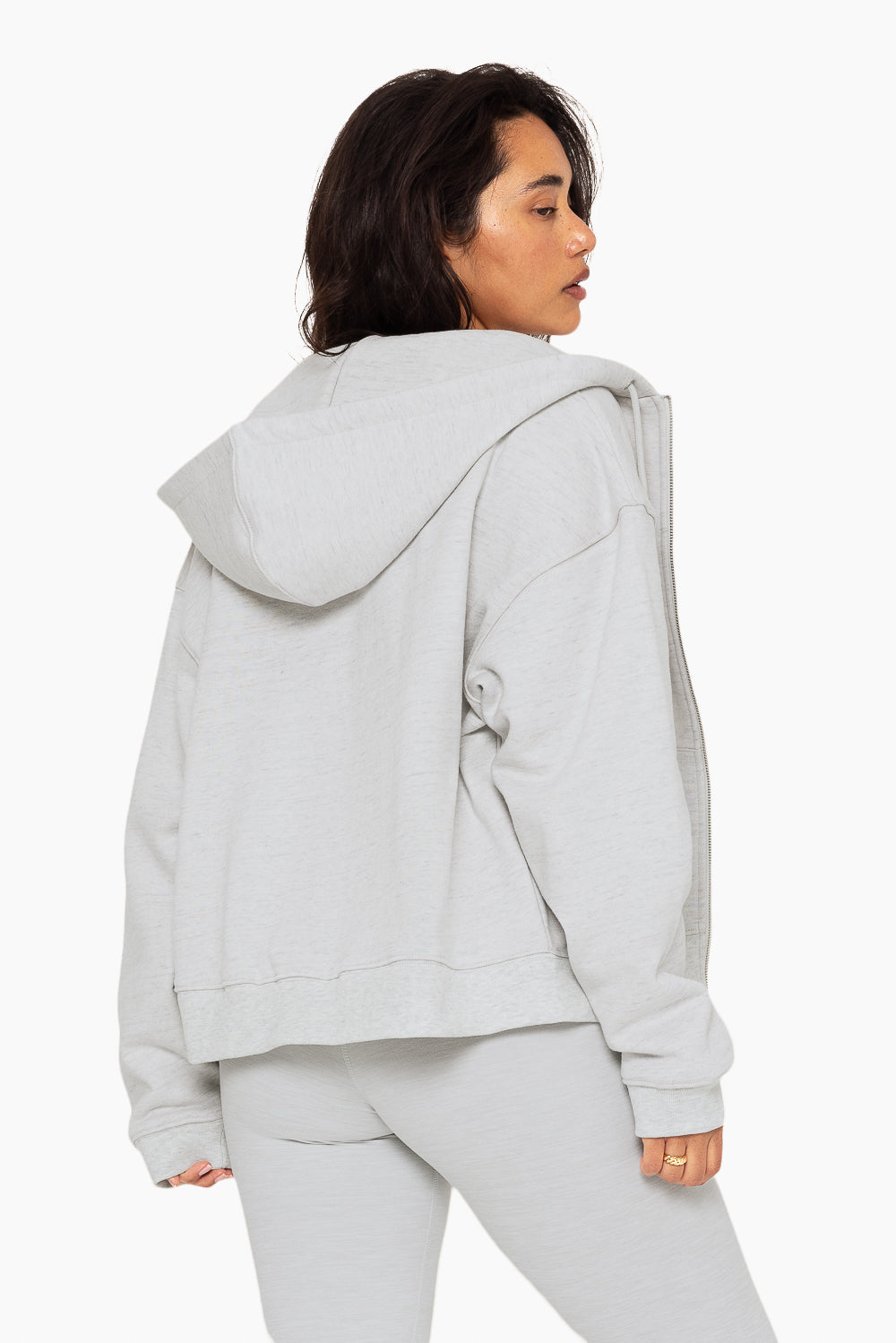 Heavyweight Sweats Zip Hoodie - Heather Grey - Image 5