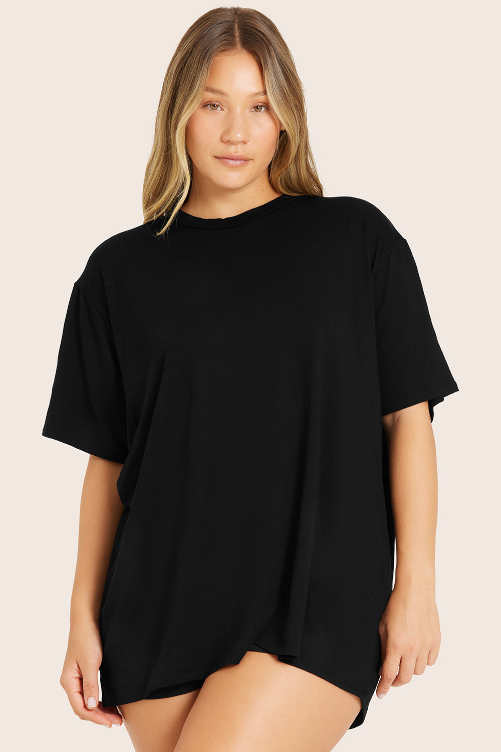 Set Sleep Oversized Boyfriend Sleep Tee - Onyx