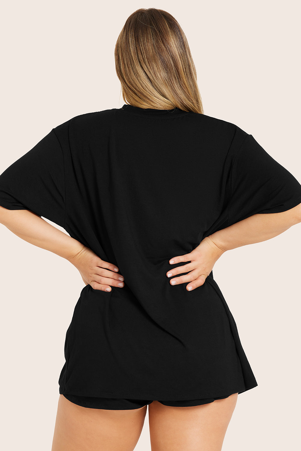 Set Sleep Oversized Boyfriend Sleep Tee - Onyx - Image 2