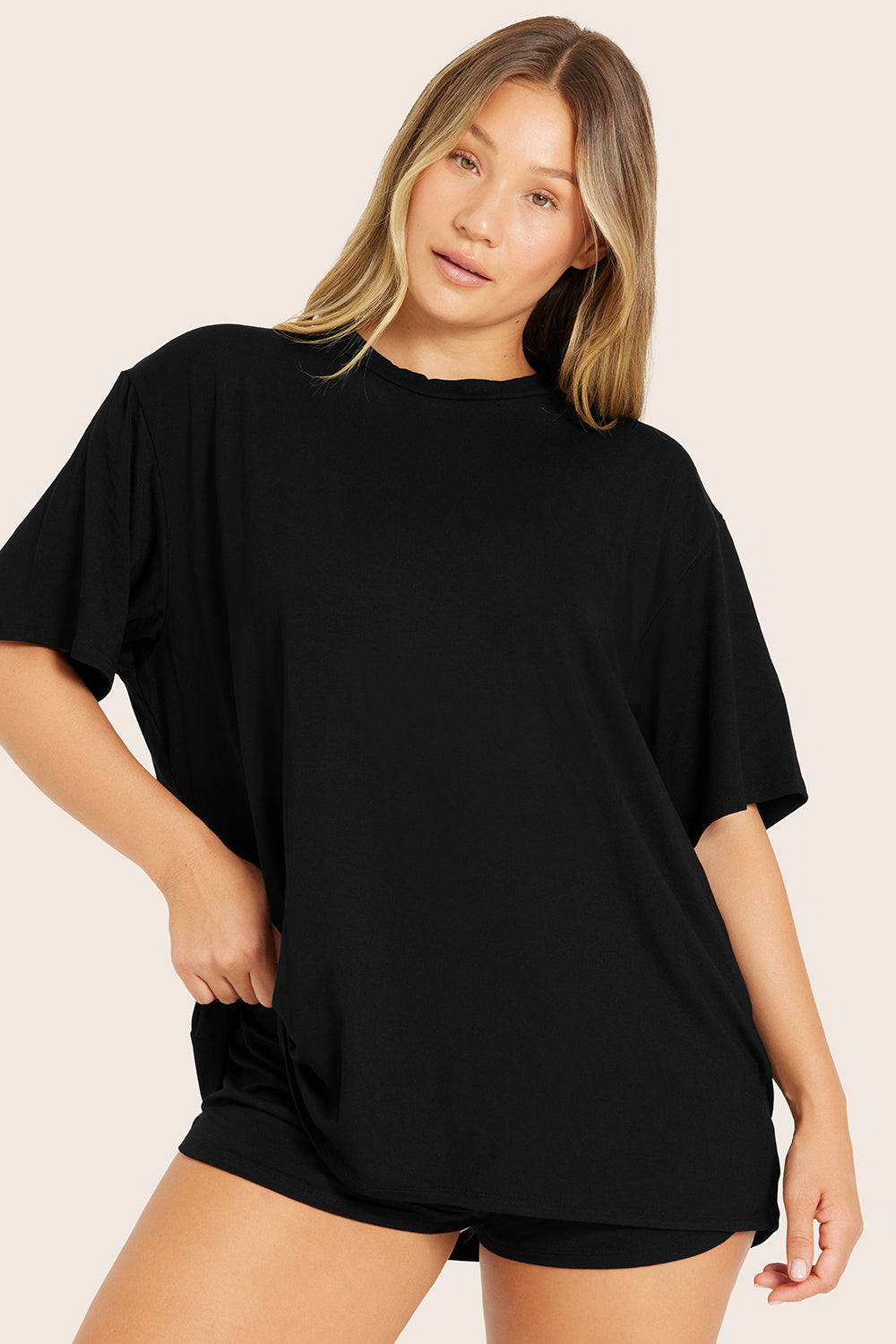 Set Sleep Oversized Boyfriend Sleep Tee - Onyx - Image 3