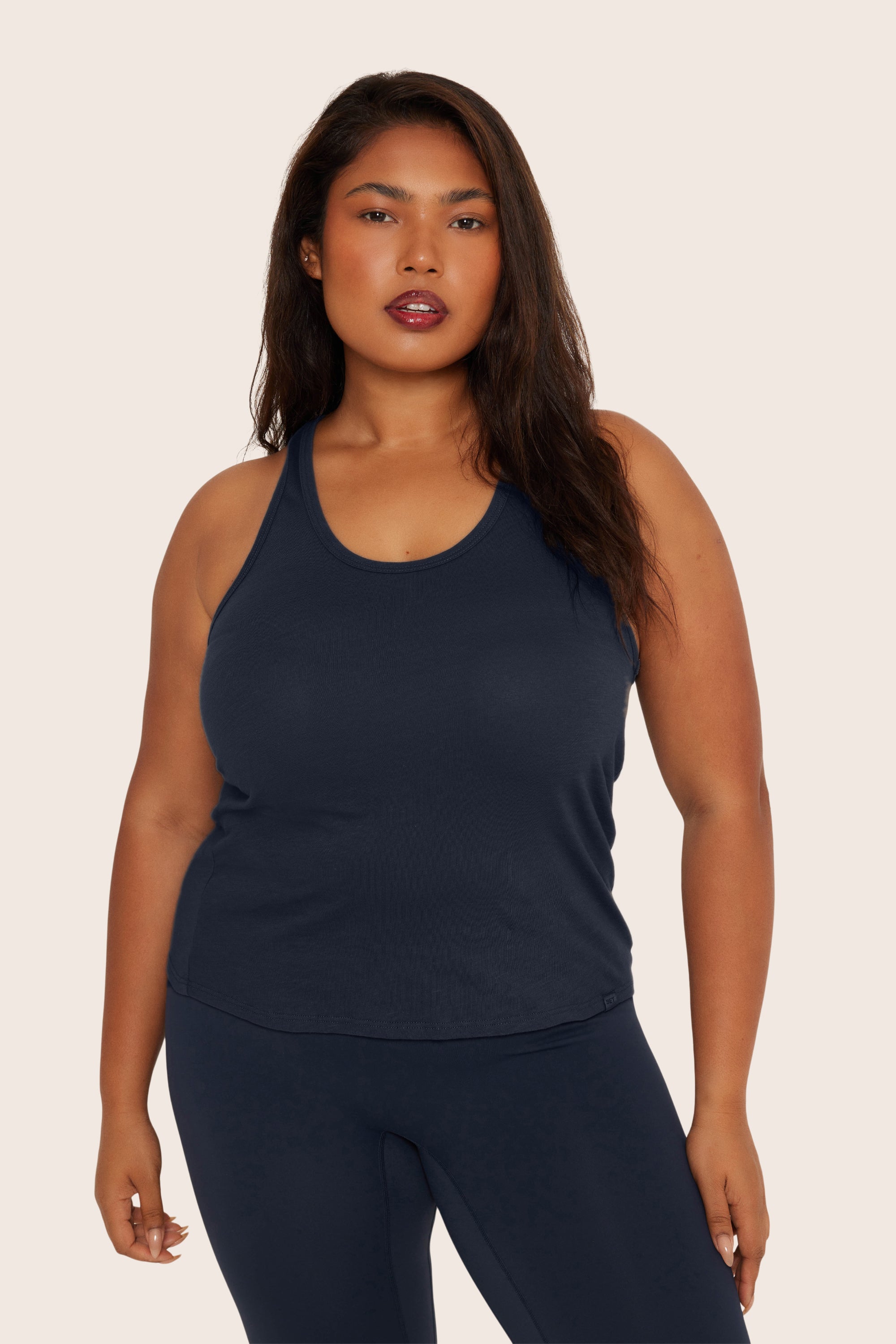 Alternative view of Classic Cotton Daily Racer Tank - Oxford
